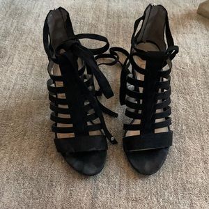 Sam Edelman Black Suede Open Heel